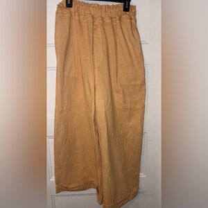 FP Beach Women’s NWT size L Wide Leg Cotton Paper-bag Boho Pants